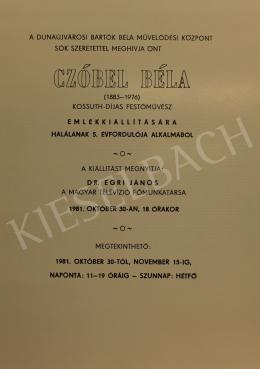  Czóbel Béla - Czóbel Béla, Kossuth díjas festőművész kiállítás meghívói 
